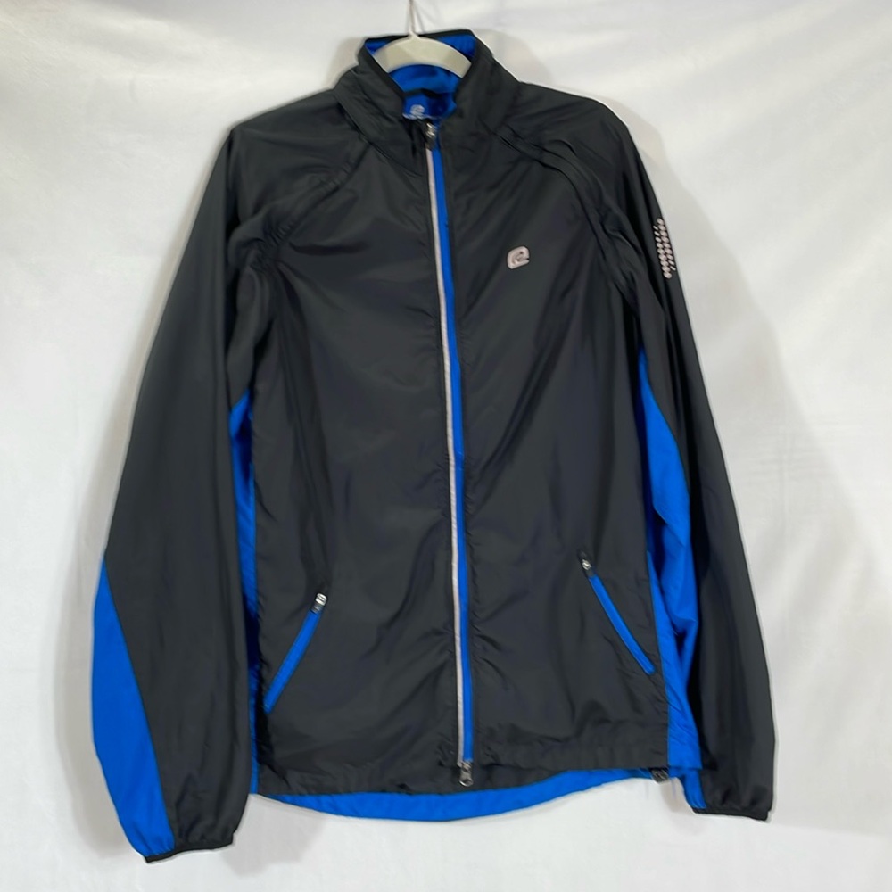 Road Runner Sports Running Jacket Size XL Cobalt Blue And Black Reflective